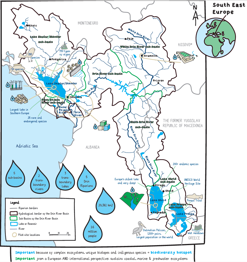 Map of the extended Drin Basin