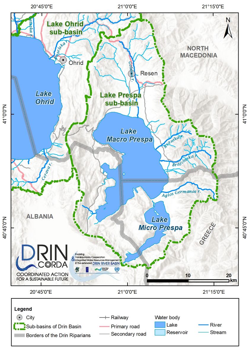 1_3 Map of the Lake Prespa sub-basin
