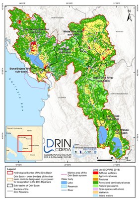 2_2 Drin River Basin_Land use (CORINE LC 2018)