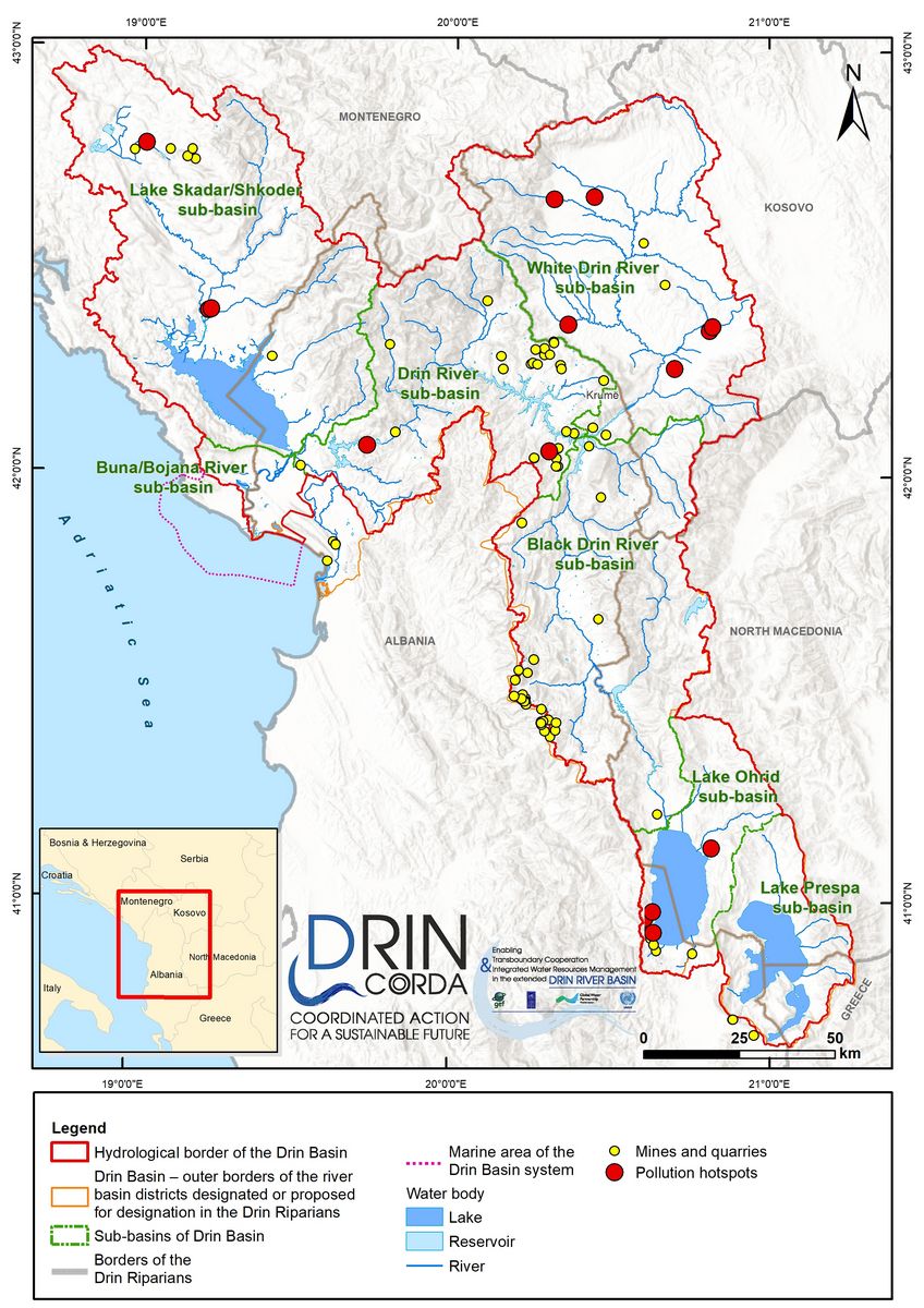 2_8 Pollution hotspots and mines in the Drin Basin