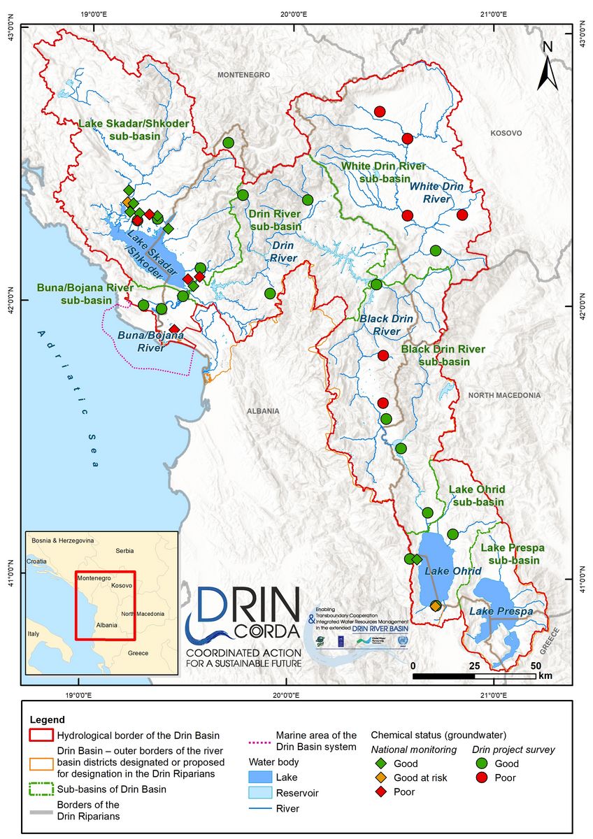 3_12 Groundwater chemical status in the sampling stations of the Drin Basin