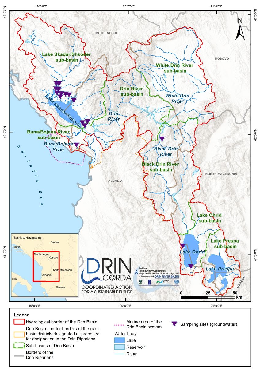 3_2 Location of sampling sites of the national monitoring networks for groundwater