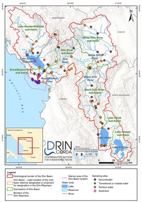 3_3 Location of sampling sites of the Drin Project campaigns