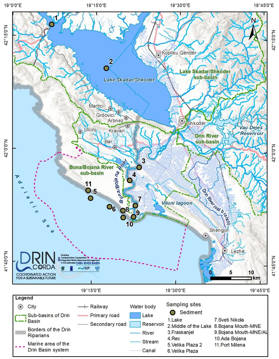 3_4 Location of sampling sites for sediments