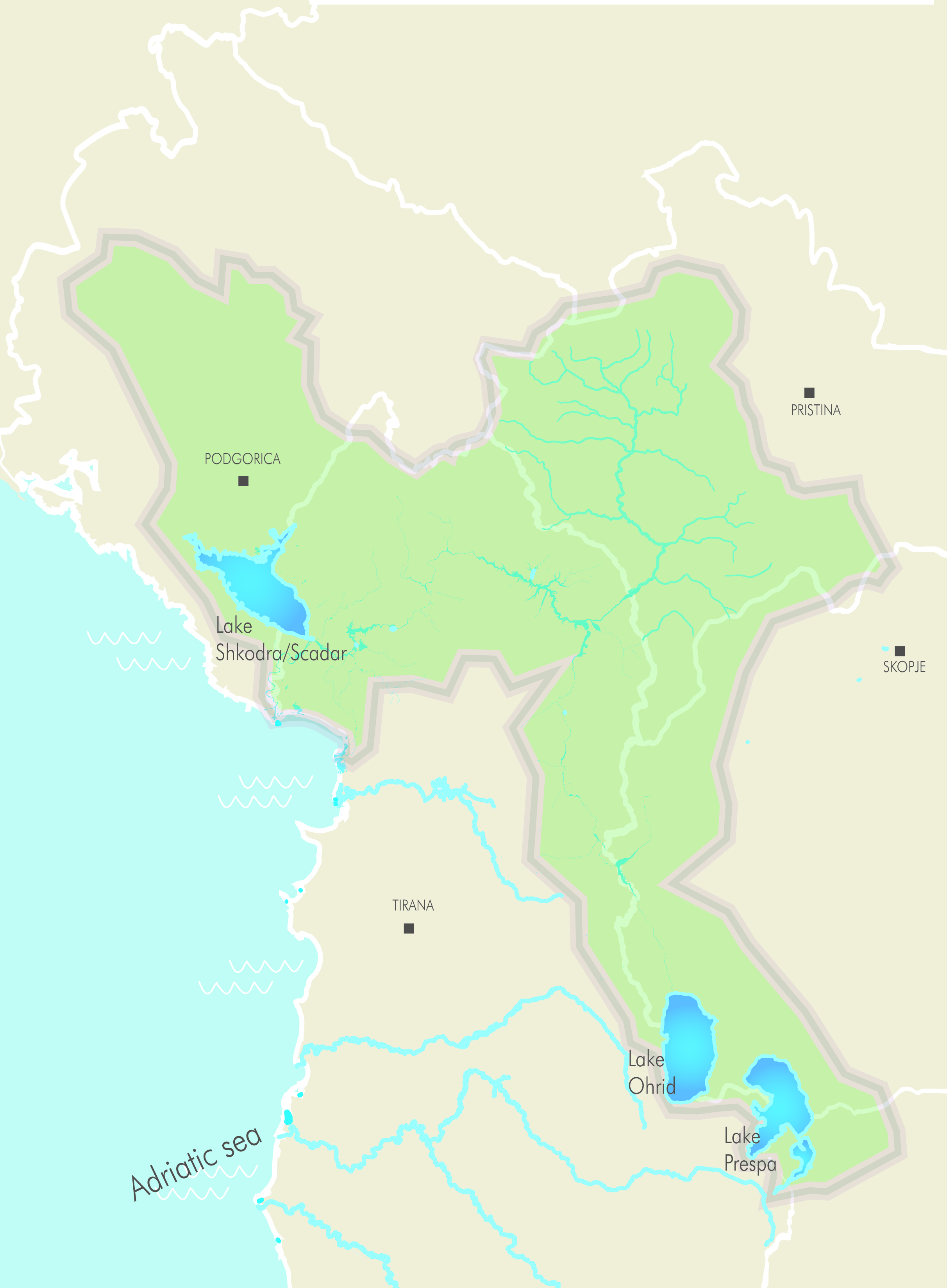 Map of the Drin Basin